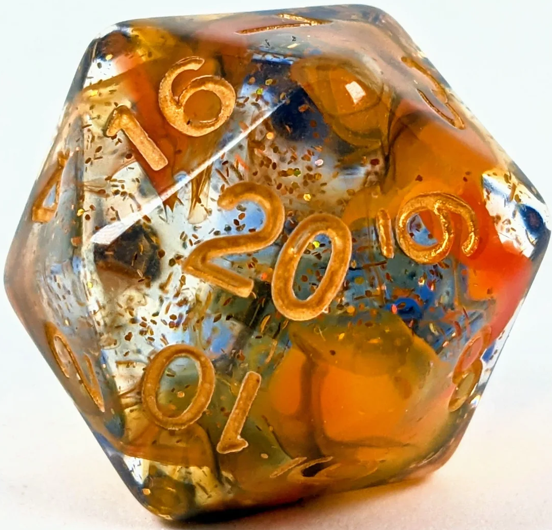 XL D20: COSMIC CLIFFS W/ SYMBOL 30MM