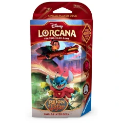 DISNEY LORCANA - SET 8 - REIGN OF JAFAR - STARTER DECK - MULAN & STITCH - RUBY & STEEL (ENGLISH)
