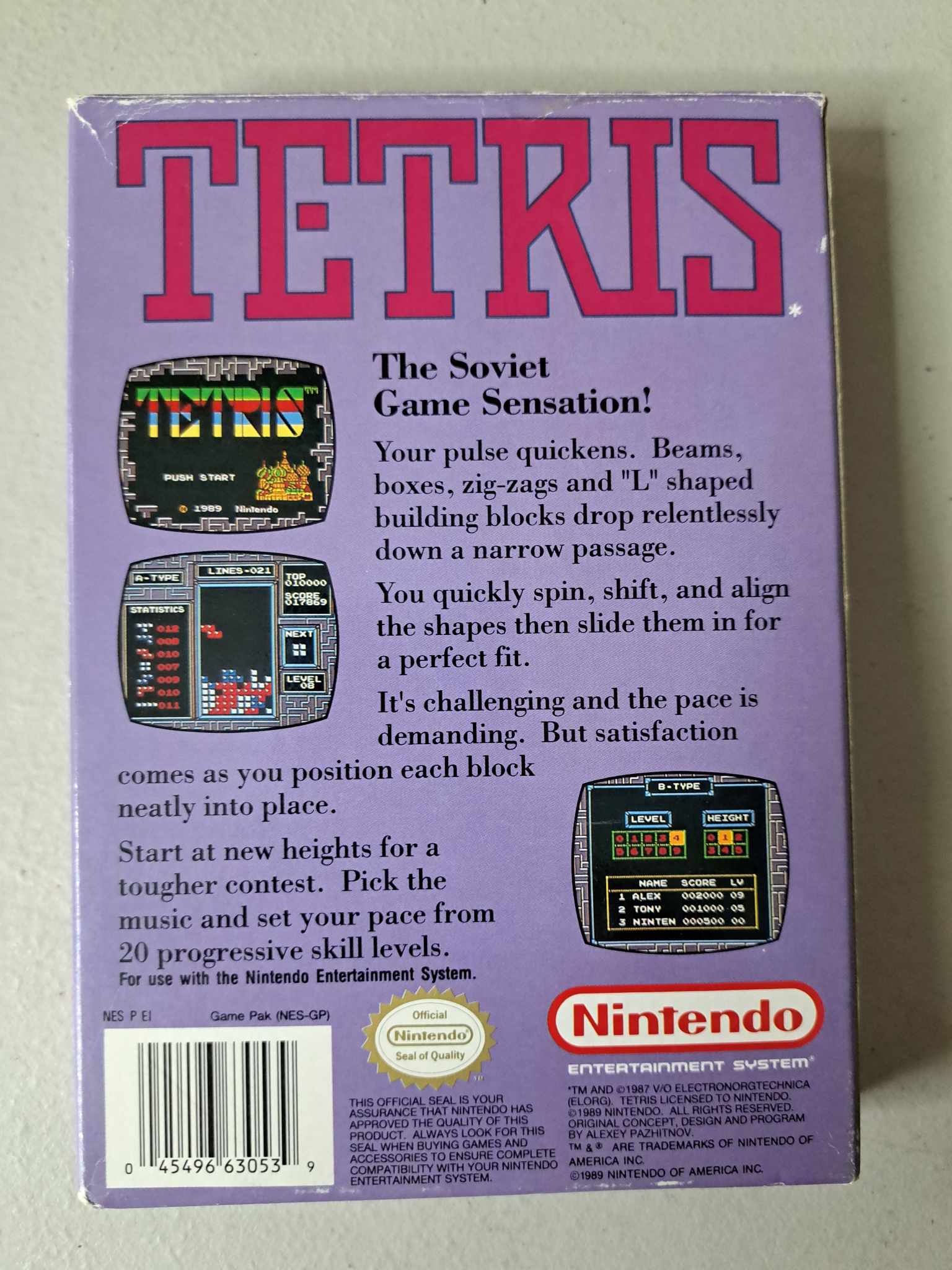 NINTENDO - TETRIS - COMPLETE IN BOX (02)