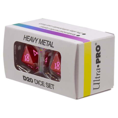 VIVD - D20 DICE SET - HEAVY METAL RED