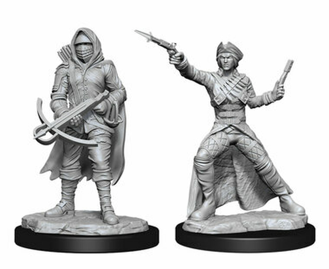 D&D NOLZURS MARVELOUS UNPAINTED MINIATURES - BOUNTY HUNTER & OUTLAW