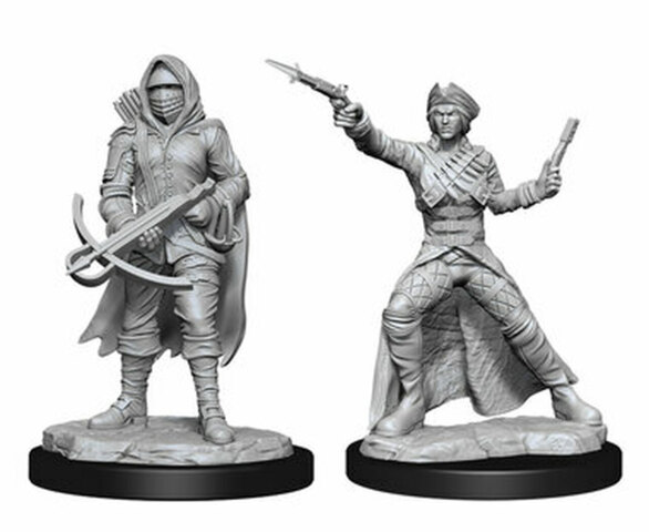 D&D NOLZURS MARVELOUS UNPAINTED MINIATURES - BOUNTY HUNTER & OUTLAW