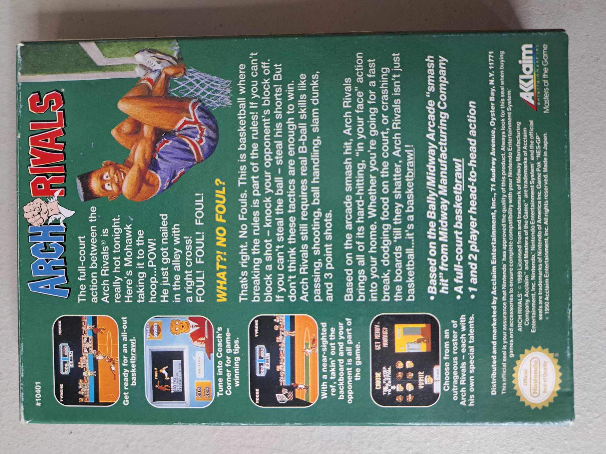 NINTENDO - ARCH RIVALS - COMPLETE IN BOX (01)