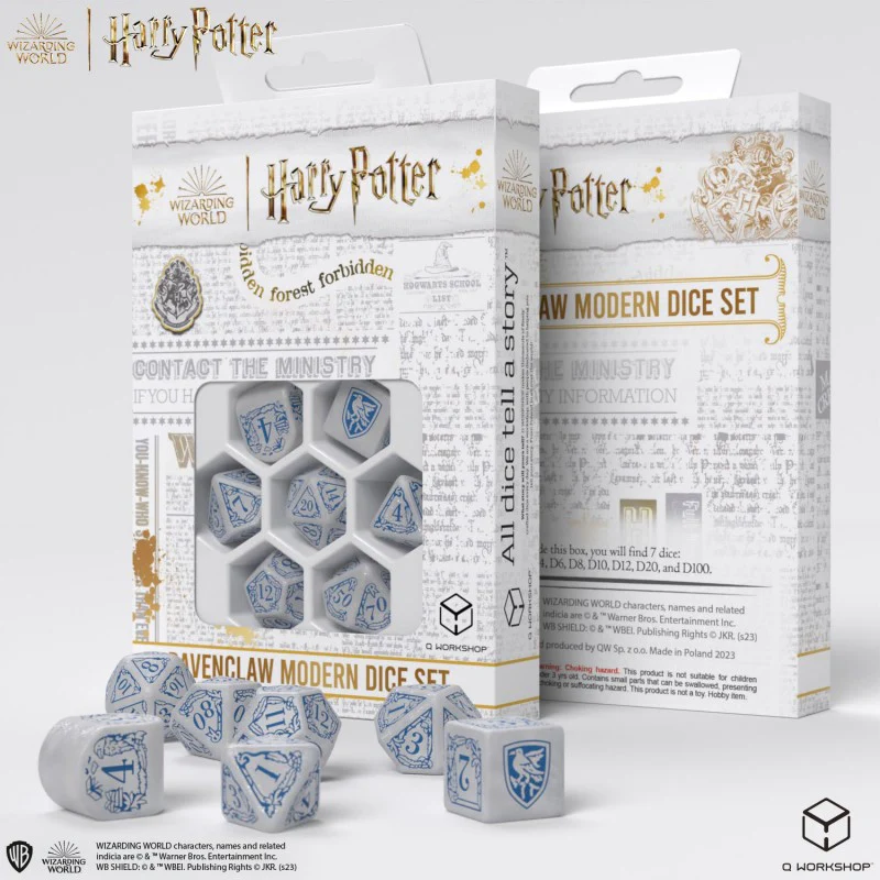 HARRY POTTER - RAVENCLAW MODERN DICE SET - WHITE
