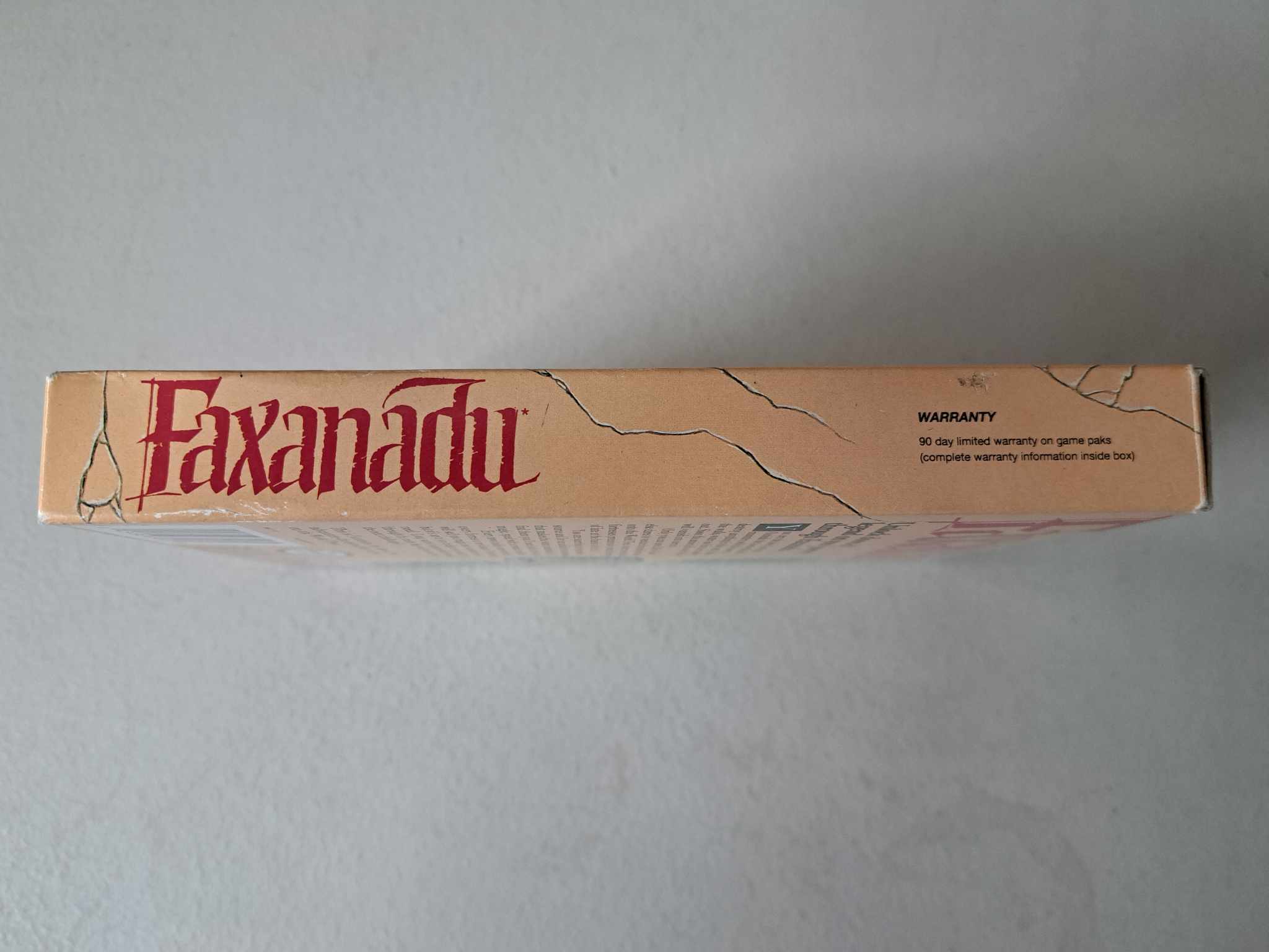 NINTENDO - FAXANADU - COMPLETE IN BOX (01)