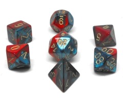 CHX26462 - Polyhedral 7-Die Set - GEMINI RED-TEAL/GOLD
