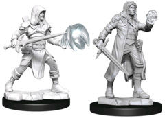 D&D NOLZUR'S MARVELOUS UNPAINTED MINIATURES  -  MALE MULTICLASS FIGHTER + WIZARD