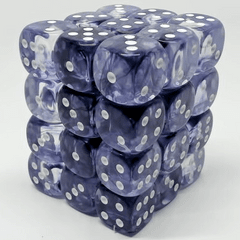 36 Black w/white Nebula 12mm D6 Dice Block - CHX27808