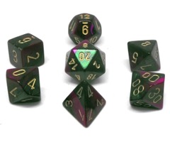 CHX26434 - Polyhedral 7-Die Set - GEMINI GREEN-PURPLE/GOLD