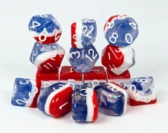 ROLL 4 INITIATIVE - SET OF 15 DICES - STARS & STRIPES