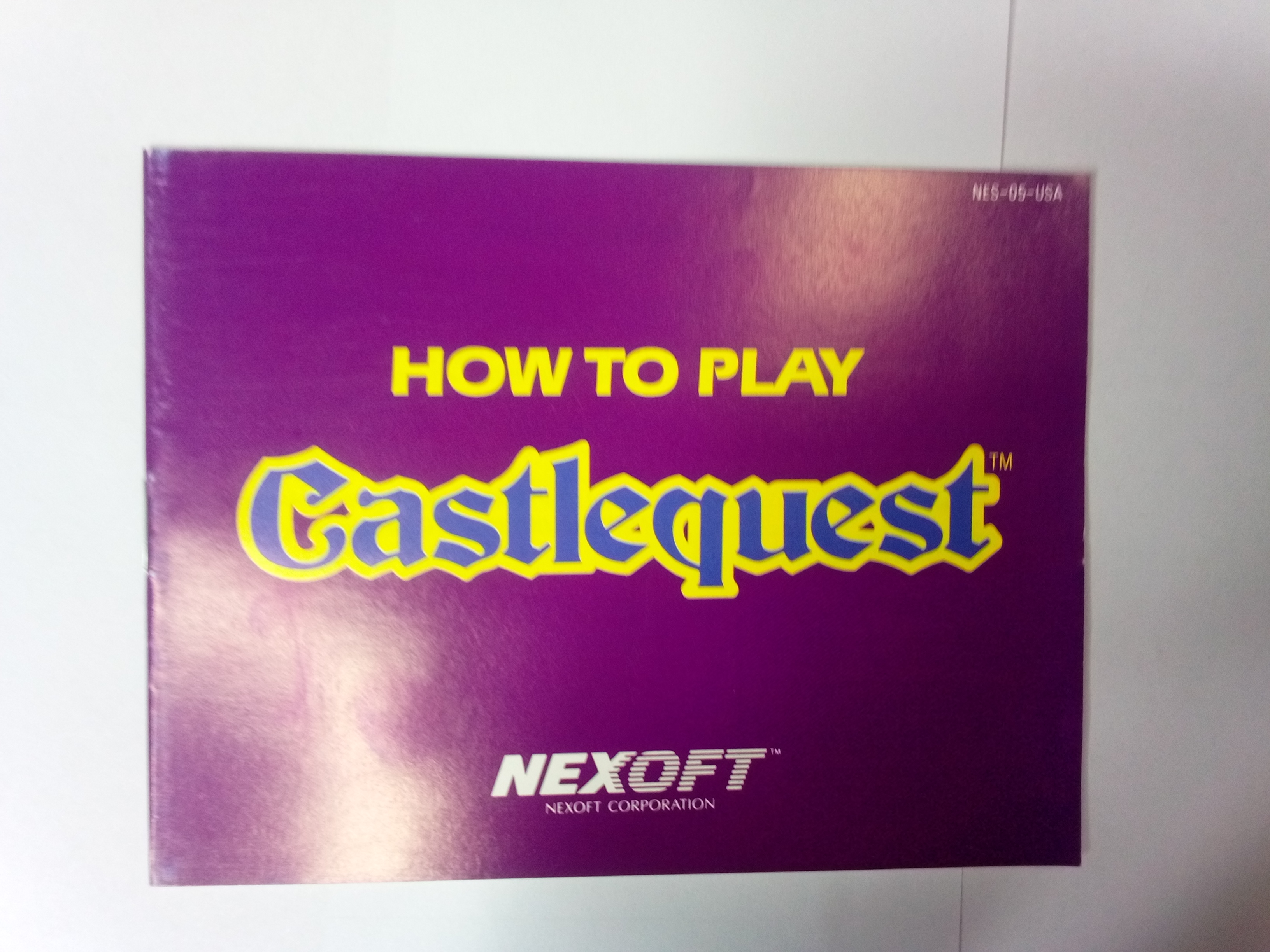 NINTENDO - CASTLEQUEST - MANUAL AND CARTRIDGE ONLY - 01