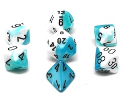 CHX26444 - Polyhedral 7-Die Set - GEMINI TEAL-WHITE/BLACK