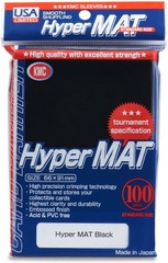 KMC SLEEVES - HYPER MAT - STANDARD SIZES - BLACK (100CT)