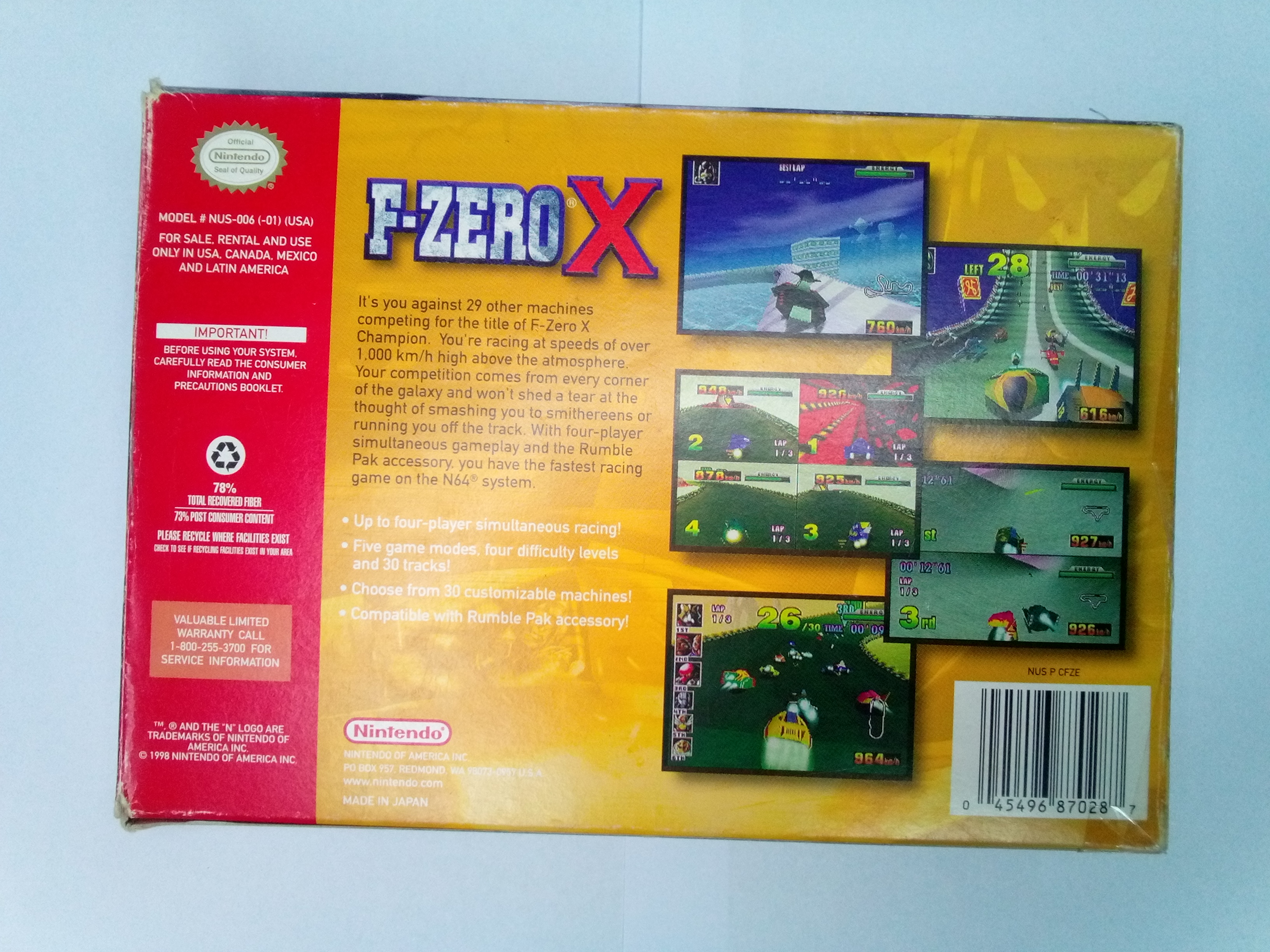 N64 - F-ZERO X - CIB