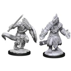 D&D NOLZUR'S MARVELOUS UNPAINTED MINIATURES - LIZARDFOLK BARBARIAN & LIZARDFOLK CLERIC