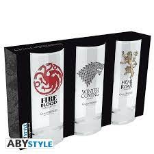 GAME OF THRONES - 3 GLASS SET