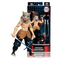 MCFLANE TOYS - 7 INCH ACTION FIGURE - DEMON SLAYER - HASHIBIRA INOSUKE