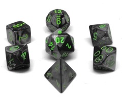 CHX26445 - Polyhedral 7-Die Set - GEMINI BLACK-GREY/GREEN