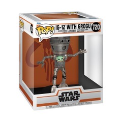 POP - STAR WARS - DELUXE - MANDALORIAN - IG-12 WITH GROGU - 720