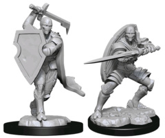 D&D NOLZUR'S MARVELOUS UNPAINTED MINIATURES  -  MALE WARFORGED FIGHTER