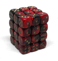 CHESSEX - 12MM D6 DICE BLOCK - 36 DICE - GEMINI PURPLE-RED/GOLD - CHX26826