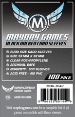 MAYDAY - STANDARD BLACK BACKED EURO SLEEVES - 59MM X 92MM - 100ct - MDG-7042