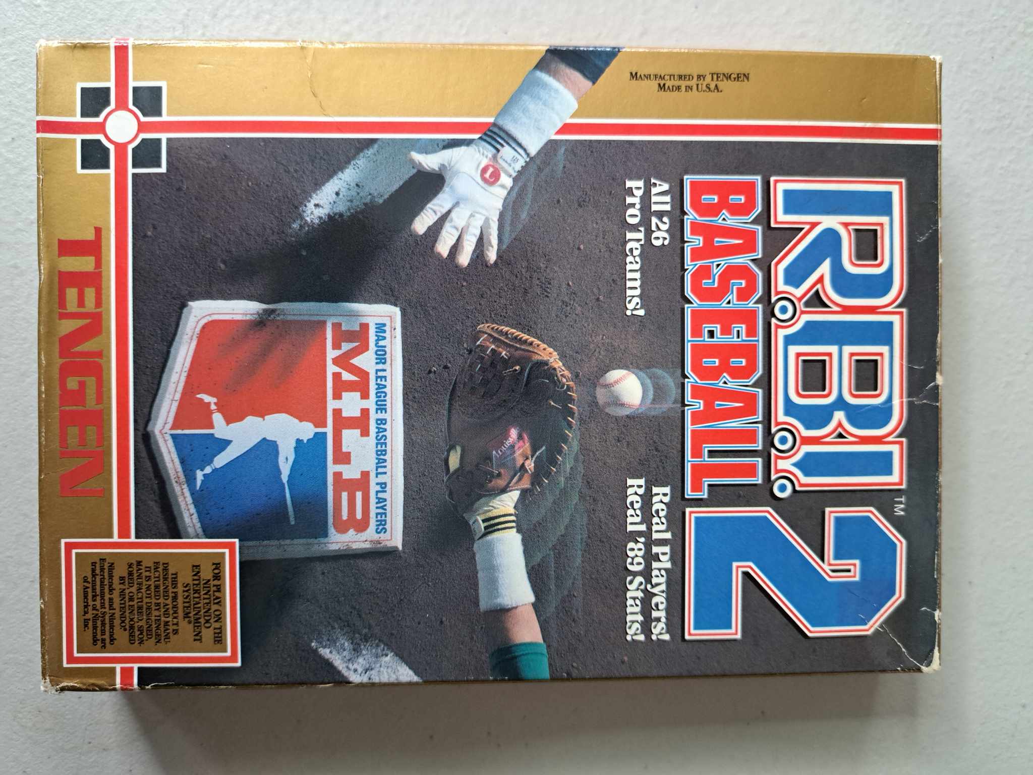 NINTENDO - RBI BASEBALL 2 - COMPLETE IN BOX (01)