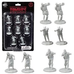 MONSTER MINIATURE FIGURE SET UNPAINTED ZOMBIES 8pk