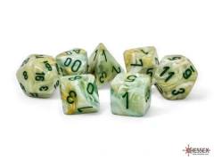 MARBLE 7-DIE SET MEGA-HEDRAL GREEN/DARK GREEN - CHX22409