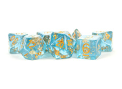 Blue Foil 16mm Resin Poly Dice Set