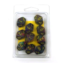 10 Festive Rio / Yellow D10 dice