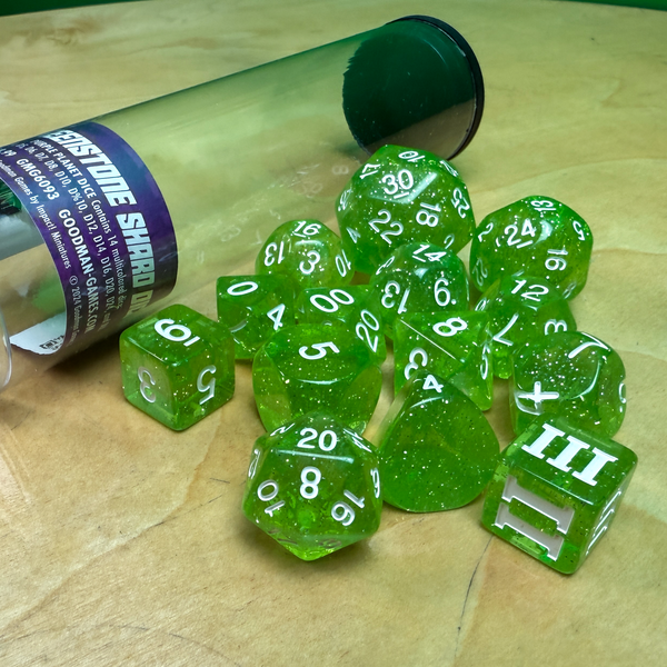DCC - RPG - DICE SET GREENSTONE SHARDS