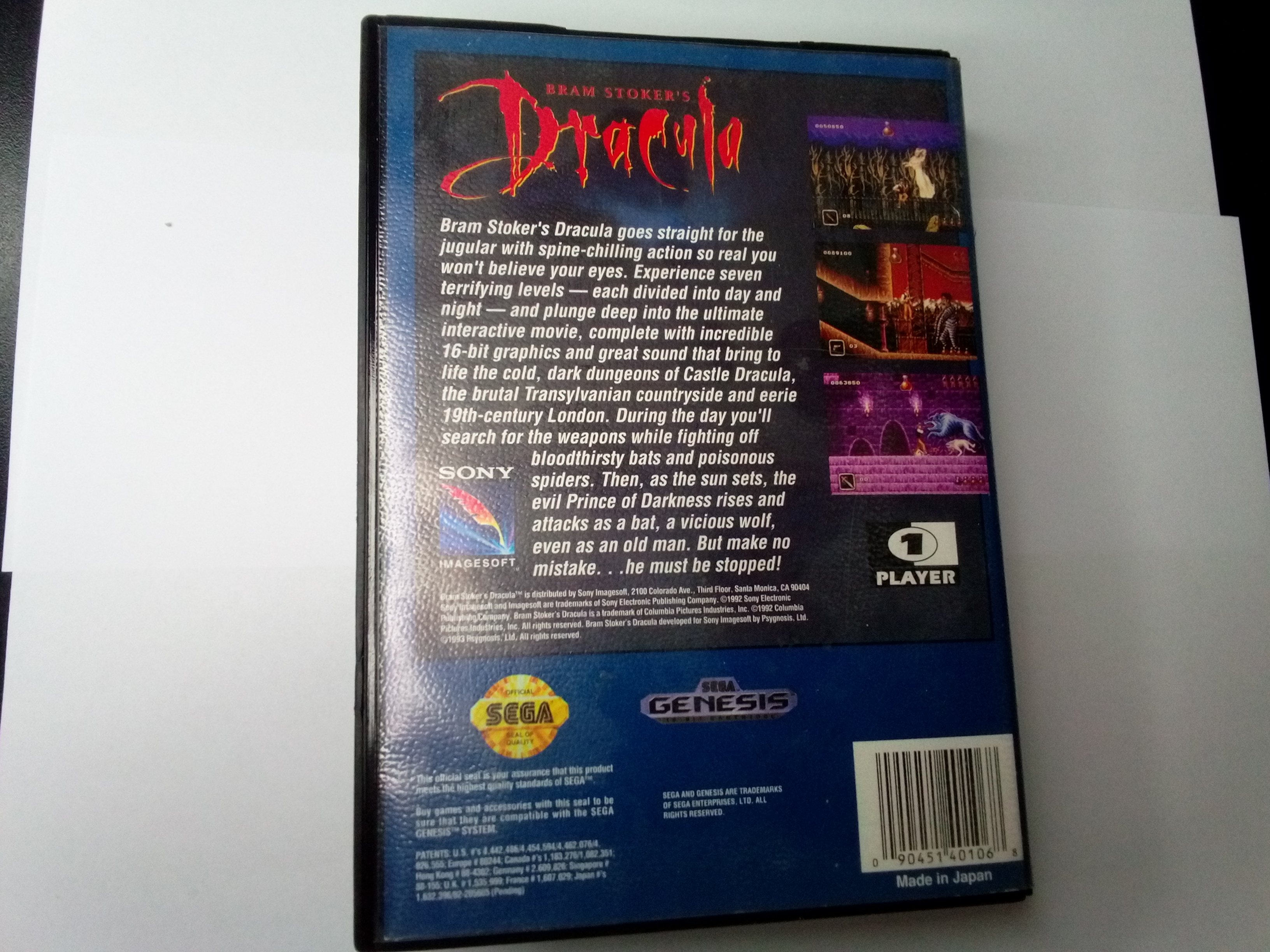 SEGA GENESIS - DRACULA - (CIB) - 01