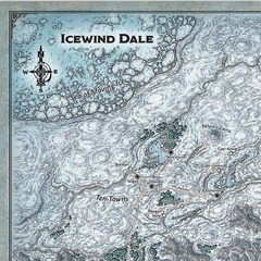 DUNGEONS & DRAGONS 5 - GAME MAT - ICEWIND DALE MAP (31 x 21 in)