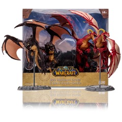 MCFARLANE TOYS - WORLD OF WARCRAFT - RED HIGHLAND DRAKE AND BLACK PROTO-DRAKE