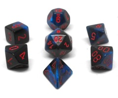 CHX26458 - Polyhedral 7-Die Set - GEMINI BLACK-STARLIGHT w/RED