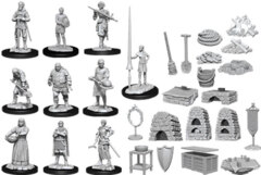 Wizkids Deep Cuts Unpainted Miniatures: Castle - Kingdom Retainers