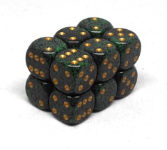 16MM D6 DICE BLOCK - SPECKLED - GOLDEN RECON