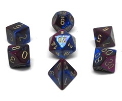 CHX26428 - Polyhedral 7-Die Set - GEMINI BLUE-PURPLE/GOLD