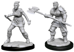 D&D NOLZUR'S MARVELOUS UNPAINTED MINIATURES  -  FEMALE ORC BARBARIAN