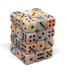 36 Circus w/black Festive 12mm D6 Dice Block - CHX27842