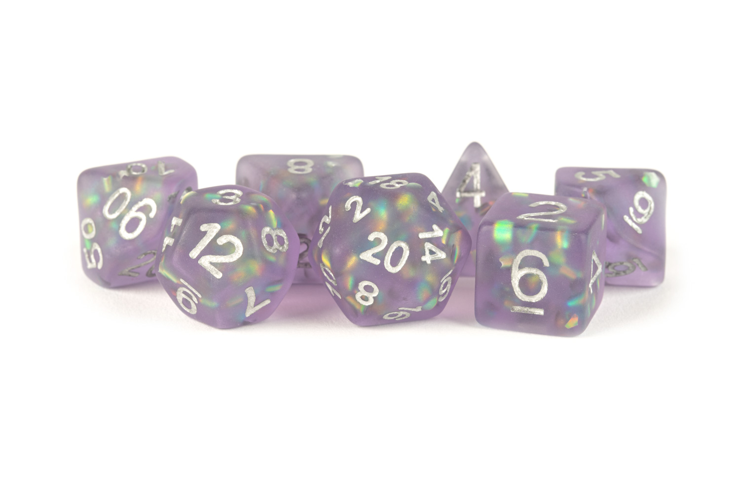 16mm Dice Icy Opal Purple