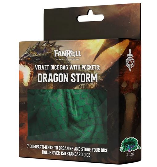 Velvet Dice Bag - Green Dragon