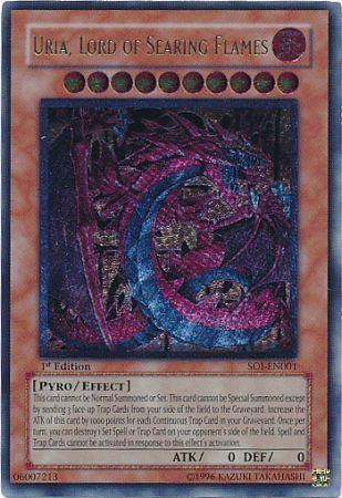 Uria, Lord of Searing Flames - SOI-EN001 - Ultimate Rare - 1st Edition