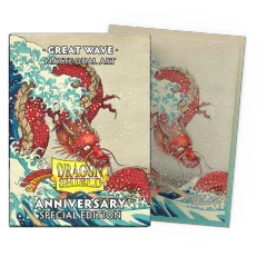 Dragon Shield - DUAL MATTE - Great Wave - Brushed Art Sleeves - Standard Size