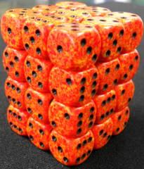 36 Fire Speckled 12mm D6 Dice Block - CHX25903