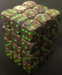 36 Earth Speckled 12mm D6 Dice Block