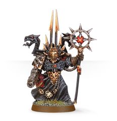 Chaos Space Marine Sorcerer with Force Staff and Plasma Pistol