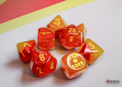 7 Die Set Lab Dice Gemini Red w/Yellow CHX 30051