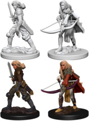 Pathfinder Battles Unpainted Minis - Human Female Fighter